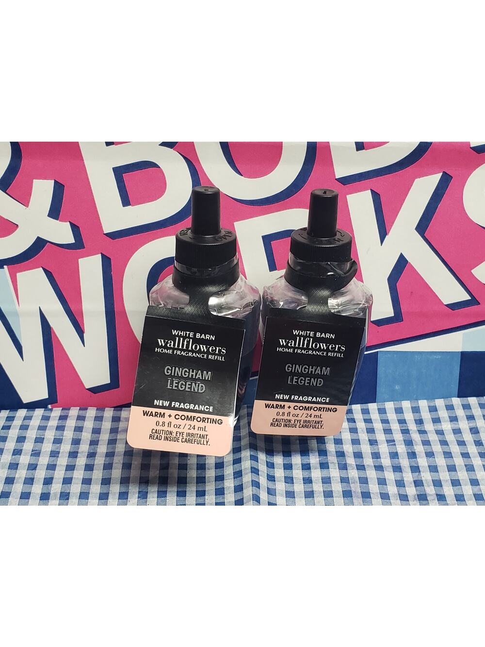 BBW Gingham Legend WARM & COMFORTING New Fragrance Wallflower 2 Refills